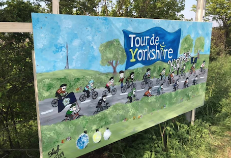Tour de yorkshire painted board