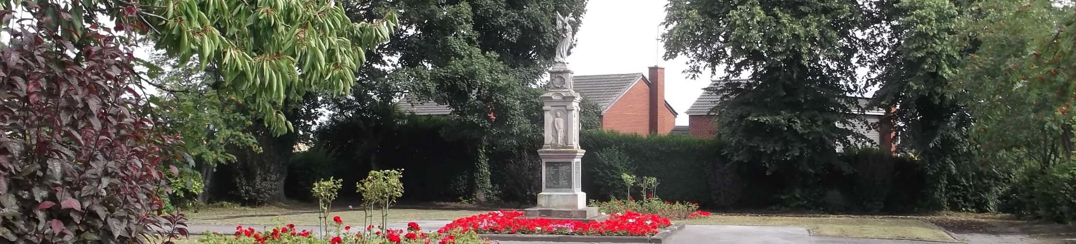 Memorial with flowers